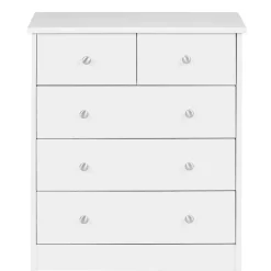 Wohnen 60x70x35 Weiße Kommode mit fünf Schubladen - Hank
