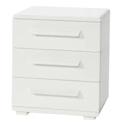 Wohnen 48x57x43 Weiße Nachtkommode aus Buche - Paniera