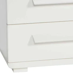 Wohnen 48x57x43 Weiße Nachtkommode aus Buche - Paniera