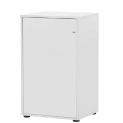 Wohnen 51x168x41 Weißer Büroschrank mit fünf Fächern - Empire