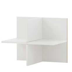 Wohnen 51x168x41 Weißer Büroschrank mit fünf Fächern - Empire