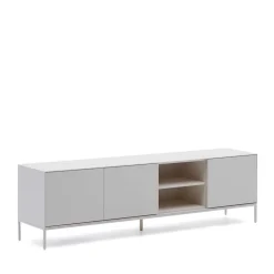 Wohnen 195x55x40 Weißes Lowboard modern - Dresconio