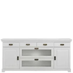 Wohnen 180x84x40 Weißes Sideboard - Landhaus modern - Akbelev
