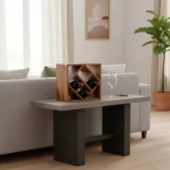 Wohnen 40x40x25 Weinregal aus Massivholz - Sharmota