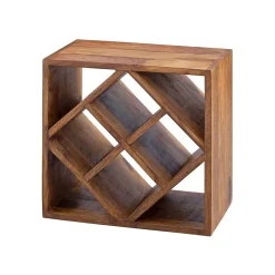 Wohnen 40x40x25 Weinregal aus Massivholz - Sharmota