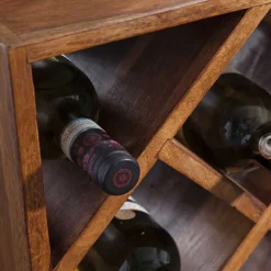 Wohnen 40x40x25 Weinregal aus Massivholz - Sharmota