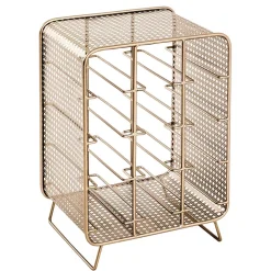 Wohnen Esszimmerschränke*30x46x24 Weinregal aus Stahl in Gold - Loukan