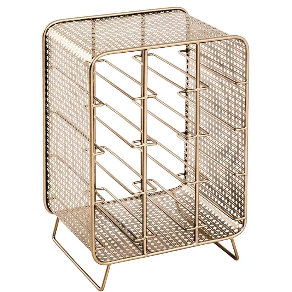 Wohnen Esszimmerschränke*30x46x24 Weinregal aus Stahl in Gold - Loukan