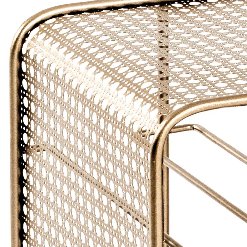 Wohnen Esszimmerschränke*30x46x24 Weinregal aus Stahl in Gold - Loukan