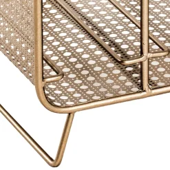 Wohnen Esszimmerschränke*30x46x24 Weinregal aus Stahl in Gold - Loukan