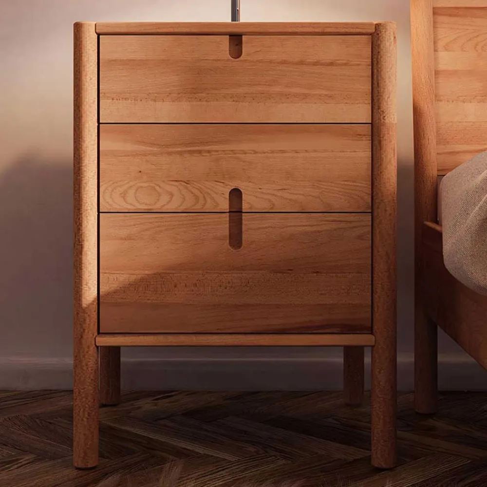 Wohnen Sideboards & Kommoden|Sideboards & Kommoden*60x69x36 Wildbuche Nachtkommode geölt - Indrya