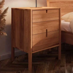 Wohnen Sideboards & Kommoden|Sideboards & Kommoden*60x69x36 Wildbuche Nachtkommode geölt - Indrya