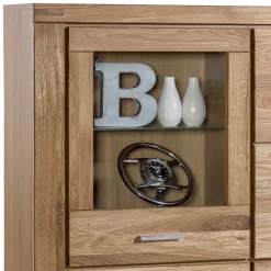 Wohnen 108x140x40 Wildeiche Highboard 4-türig - Maila