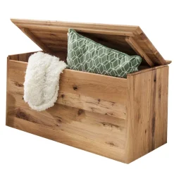 Wohnen Holztruhen*84x45x43 Wildeiche Holztruhe mit flachem Deckel - Mariono