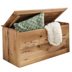Wohnen Holztruhen*84x45x43 Wildeiche Holztruhe mit flachem Deckel - Mariono