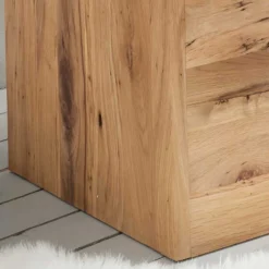 Wohnen Holztruhen*84x45x43 Wildeiche Holztruhe mit flachem Deckel - Mariono