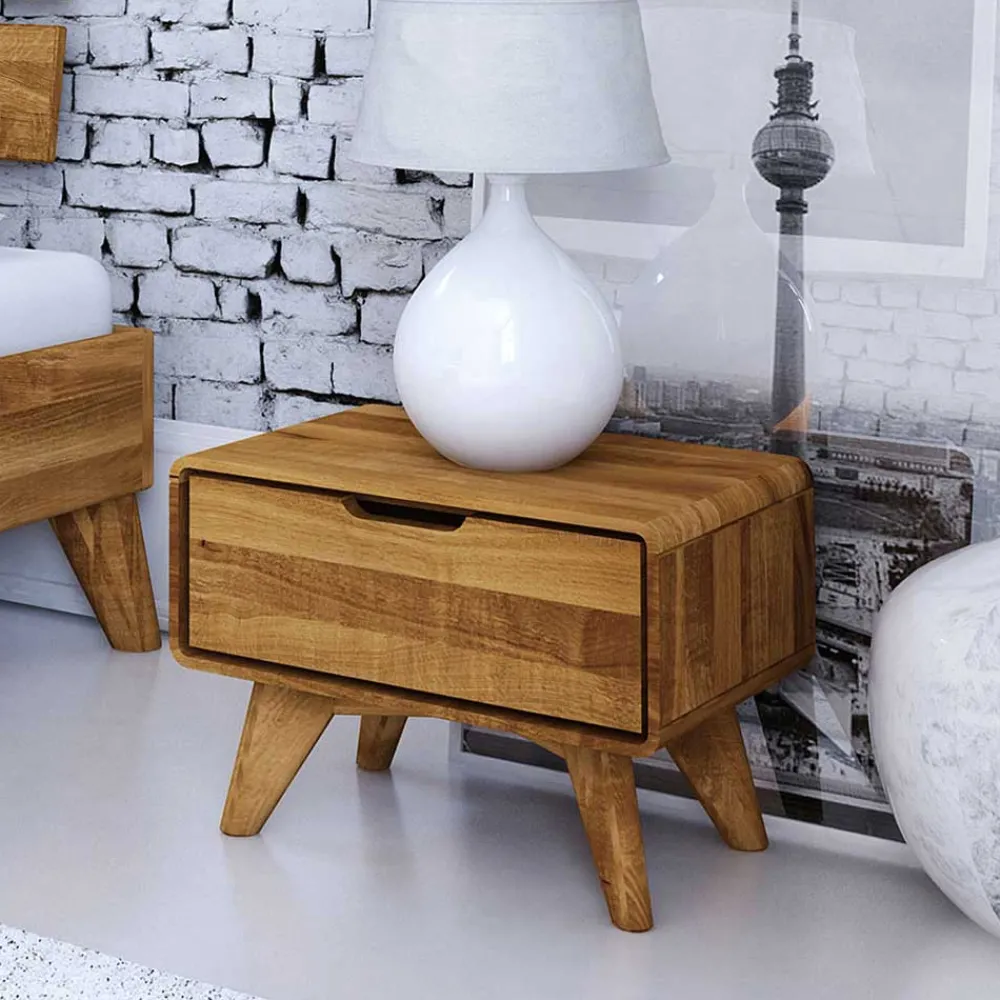Wohnen Nachttische*47x33x30 Wildeiche Nachtkommode geölt - Eavy