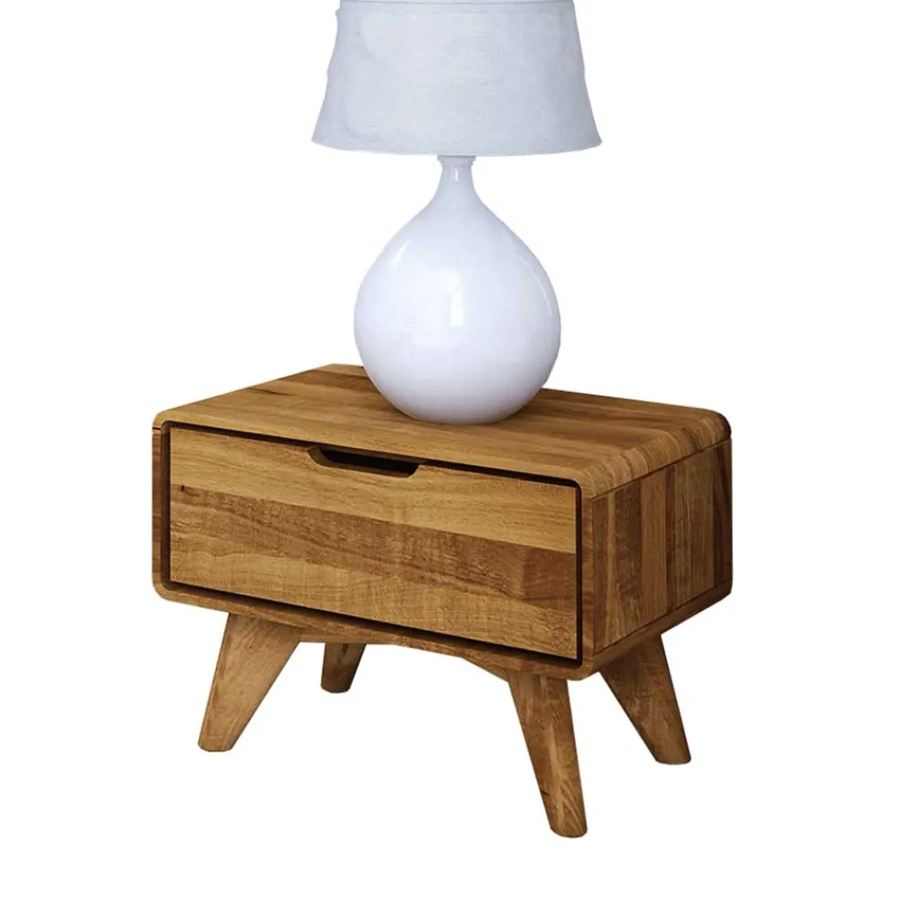 Wohnen Nachttische*47x33x30 Wildeiche Nachtkommode geölt - Eavy