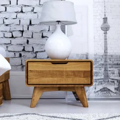 Wohnen Nachttische*47x33x30 Wildeiche Nachtkommode geölt - Eavy