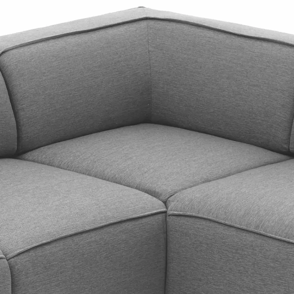 Wohnen 324x70x195 Wohnlandschaft in Hellgrau - Brianco