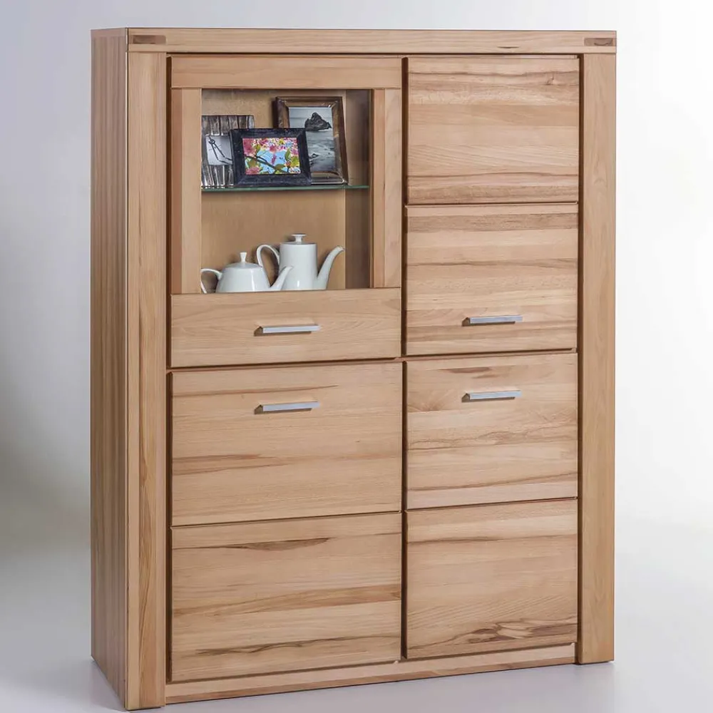 Wohnen 108x140x40 Wohnraum Highboard in Kernbuche - Uhelia