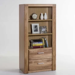 Wohnen 68x140x40 Wohnraum Regal aus Wildeiche - Maila