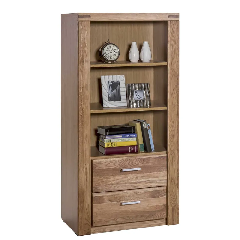 Wohnen 68x140x40 Wohnraum Regal aus Wildeiche - Maila