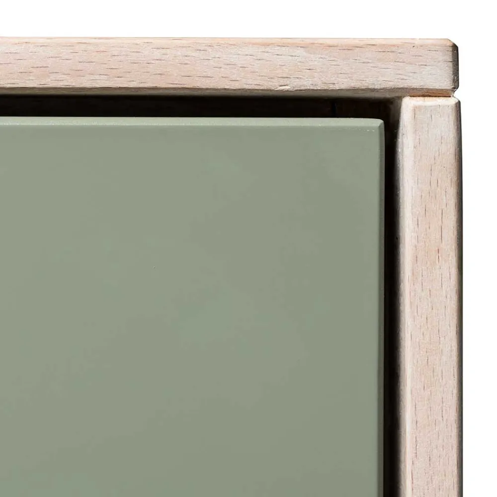 Wohnen Sideboards & Kommoden|Wohnzimmerschränke*90x120x45 Wohnzimmer Highboard in Grau & Buche - Ajevos