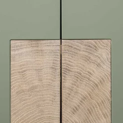 Wohnen Sideboards & Kommoden|Wohnzimmerschränke*90x120x45 Wohnzimmer Highboard in Grau & Buche - Ajevos