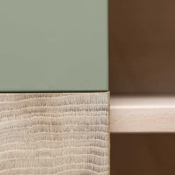 Wohnen Sideboards & Kommoden|Wohnzimmerschränke*90x120x45 Wohnzimmer Highboard in Grau & Buche - Ajevos