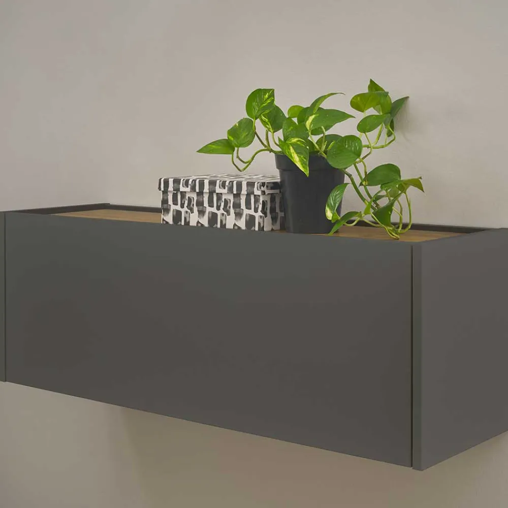 Wohnen Büroschränke*100x35x30 Wohnzimmer Hängeschrank mit Klappe - Ahilav