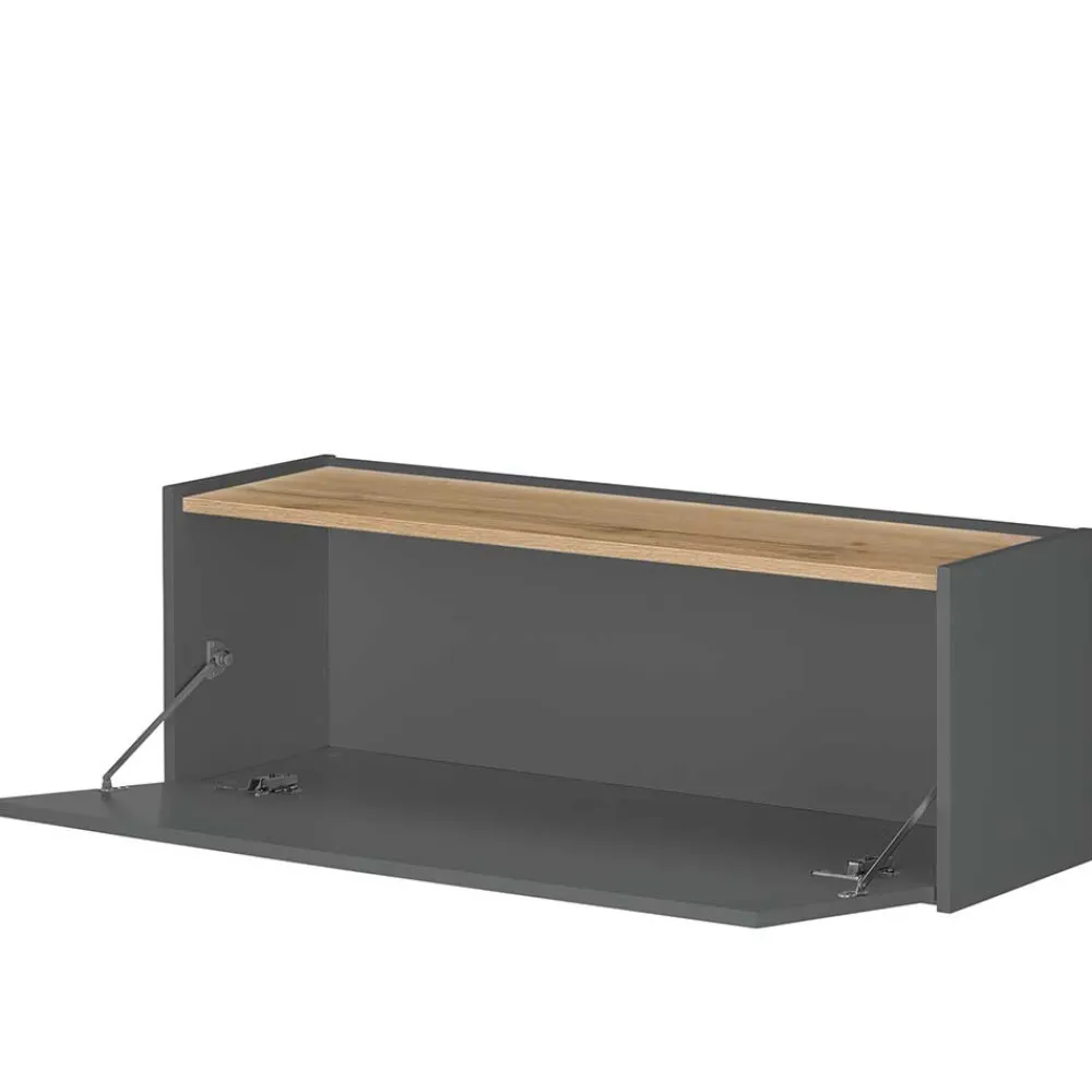 Wohnen Büroschränke*100x35x30 Wohnzimmer Hängeschrank mit Klappe - Ahilav