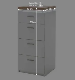 Wohnen 42x98x44 Wohnzimmer Hochkommode mit LED - Nusenia