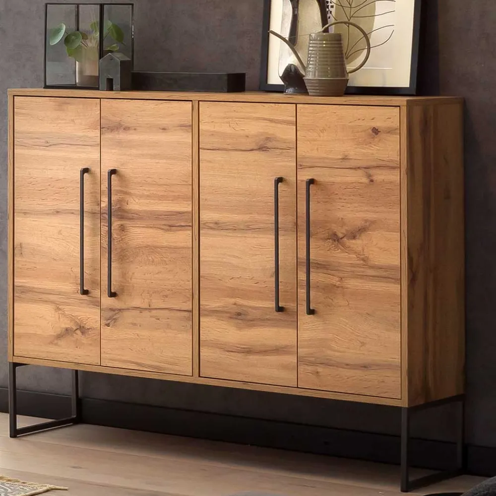 Wohnen Küchenschränke*112x94x33 Wohnzimmer Kommode mit vier Türen - Swurta