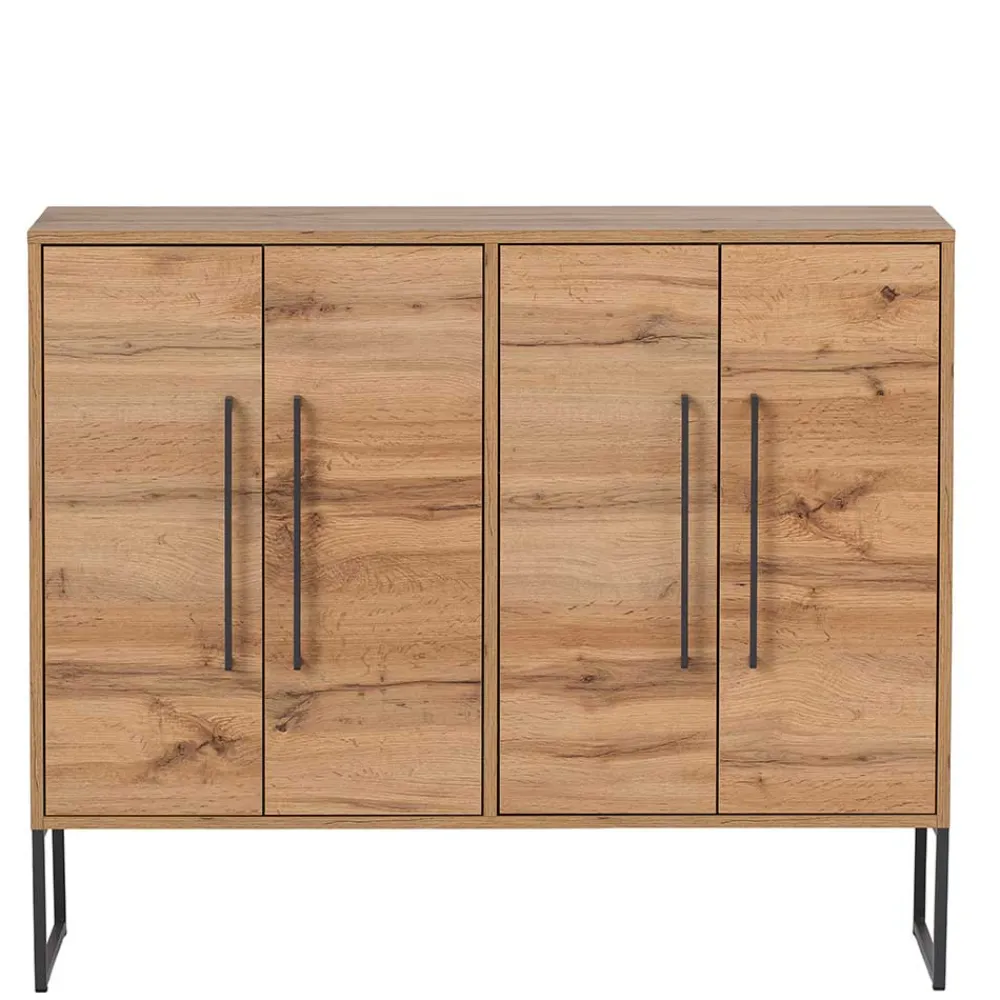 Wohnen Küchenschränke*112x94x33 Wohnzimmer Kommode mit vier Türen - Swurta