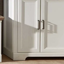 Wohnen 93x150x42 Wohnzimmer Schrank mit LED Licht - Sinolita