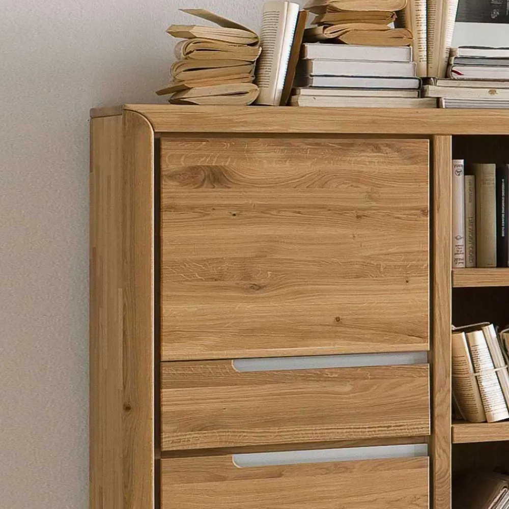 Wohnen 114x134x41 Wohnzimmer Schrank mit Regal Teil - Croconia