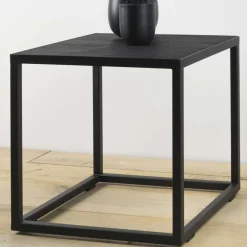 Wohnen 40x40x40 Wohnzimmer Tisch in Schwarz - Vanilla