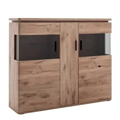 Wohnen 150x124x38 Wohnzimmerschrank mit Glas modern - Bekunion