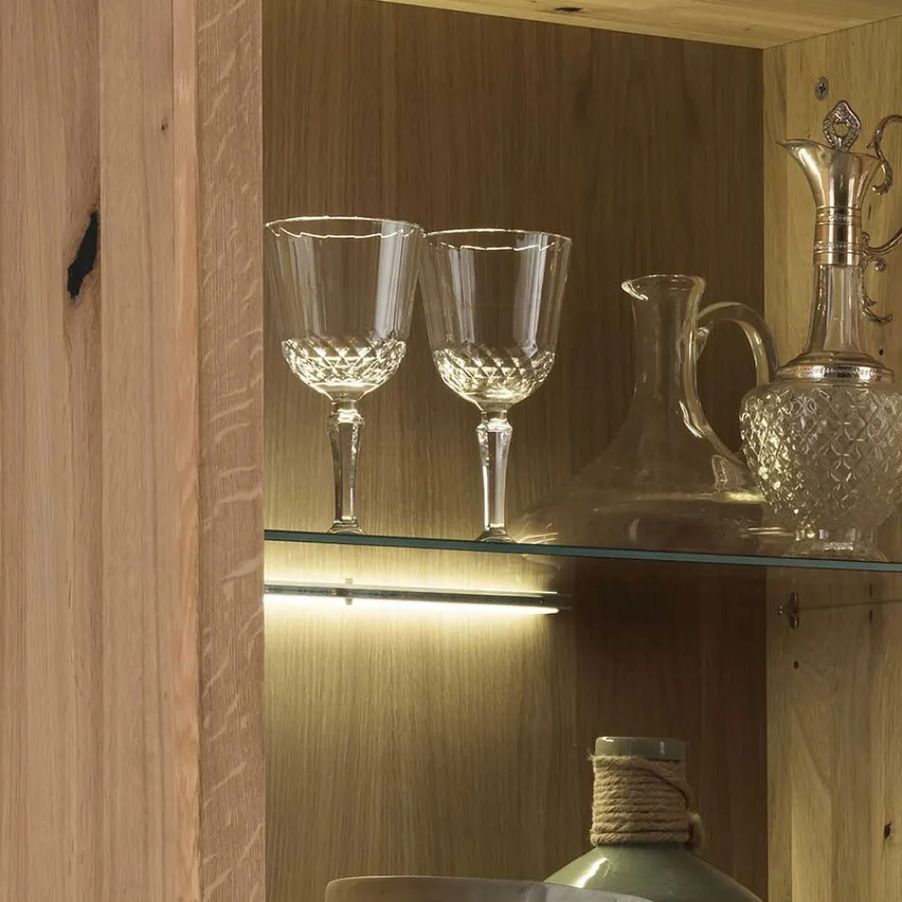 Wohnen 65x148x40 Wohnzimmerschrank mit Glastür - Embleys