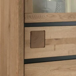 Wohnen 65x148x40 Wohnzimmerschrank mit Glastür - Embleys