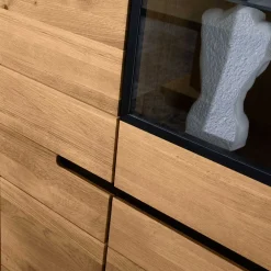 Wohnen 102x197x42 Wohnzimmerschrank mit Glas - 4-türig - Sennya