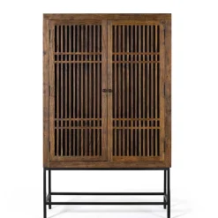 Wohnen Vitrinen|Wohnzimmer-Vitrinen*100x160x45 Wohnzimmerschrank mit zwei Türen - Charin