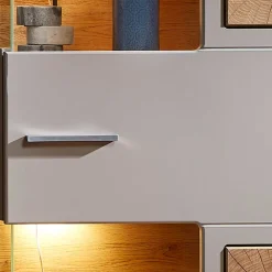 Wohnen 65x205x37 Wohnzimmerschrank mit Glaseinsätzen - Fraguca I