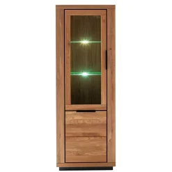 Wohnen 72x200x40 Wohnzimmervitrine teilmassiv - Vlacoma