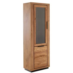 Wohnen 72x200x40 Wohnzimmervitrine teilmassiv - Vlacoma