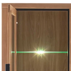 Wohnen 72x200x40 Wohnzimmervitrine teilmassiv - Vlacoma