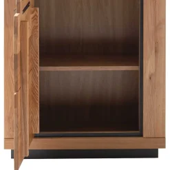 Wohnen 72x200x40 Wohnzimmervitrine teilmassiv - Vlacoma