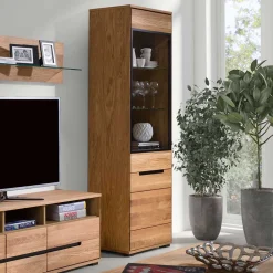 Wohnen 63x197x42 Wohnzimmervitrine 2-türig - Sennya