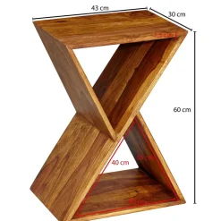 Wohnen 43x60x30 X Design Couchisch aus Sheesham Massivholz - Andarina